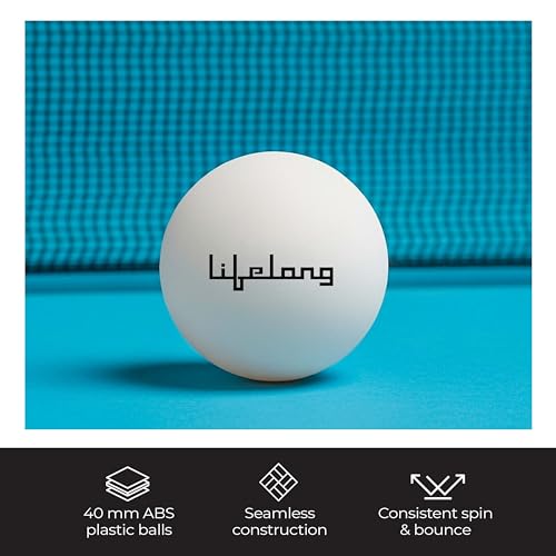 Image of Lifelong Table Tennis Racquet Set | 2 Bats & 3 Training Balls | 7-Ply Wood Construction with Premium Rubber Surface | Indoor & Outdoor Play | Suitable for Beginners & Recreational Gaming