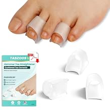 Hammer Toe Straightener Corrector for Women & Men - 6pcs Clear Gel Hammer Toe Straightener, 3 Different Sizes S/M/L Toe Splints - Realign Bent, Curled, Crooked, Claw, Hammer Toes