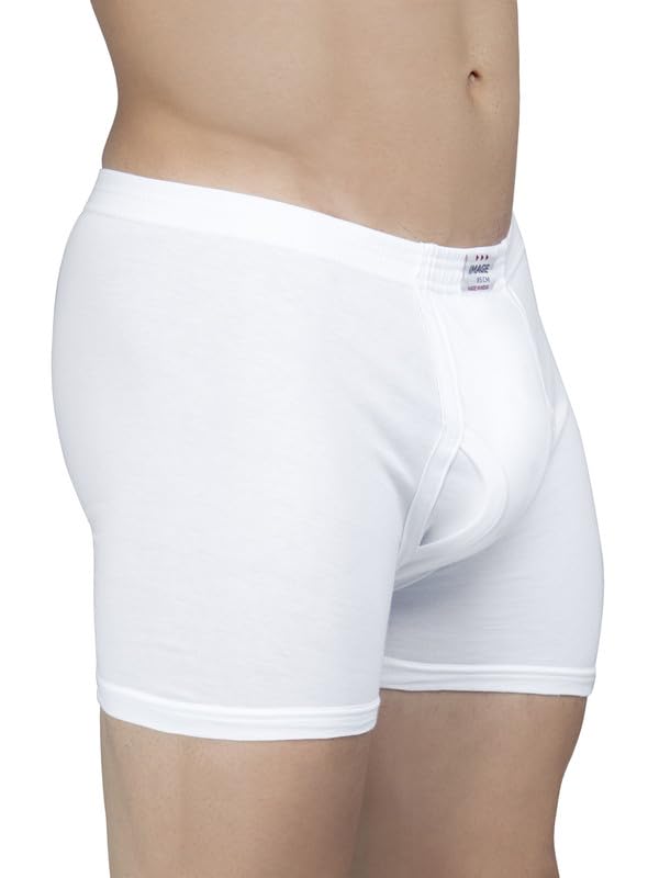 Image of ESSA Men's Trunks | White | 100% Cotton, Hosiery | High Waist | Regular Fit | Inner Elastic Waistband | Breathable Underwear, Innerwear | Solid (Combo Pack of 2)