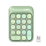NACODEX AK18 2.4GHz Wireless Numeric Keypad, 18 Keys Retro Typewrite Round Key Silent Portable...