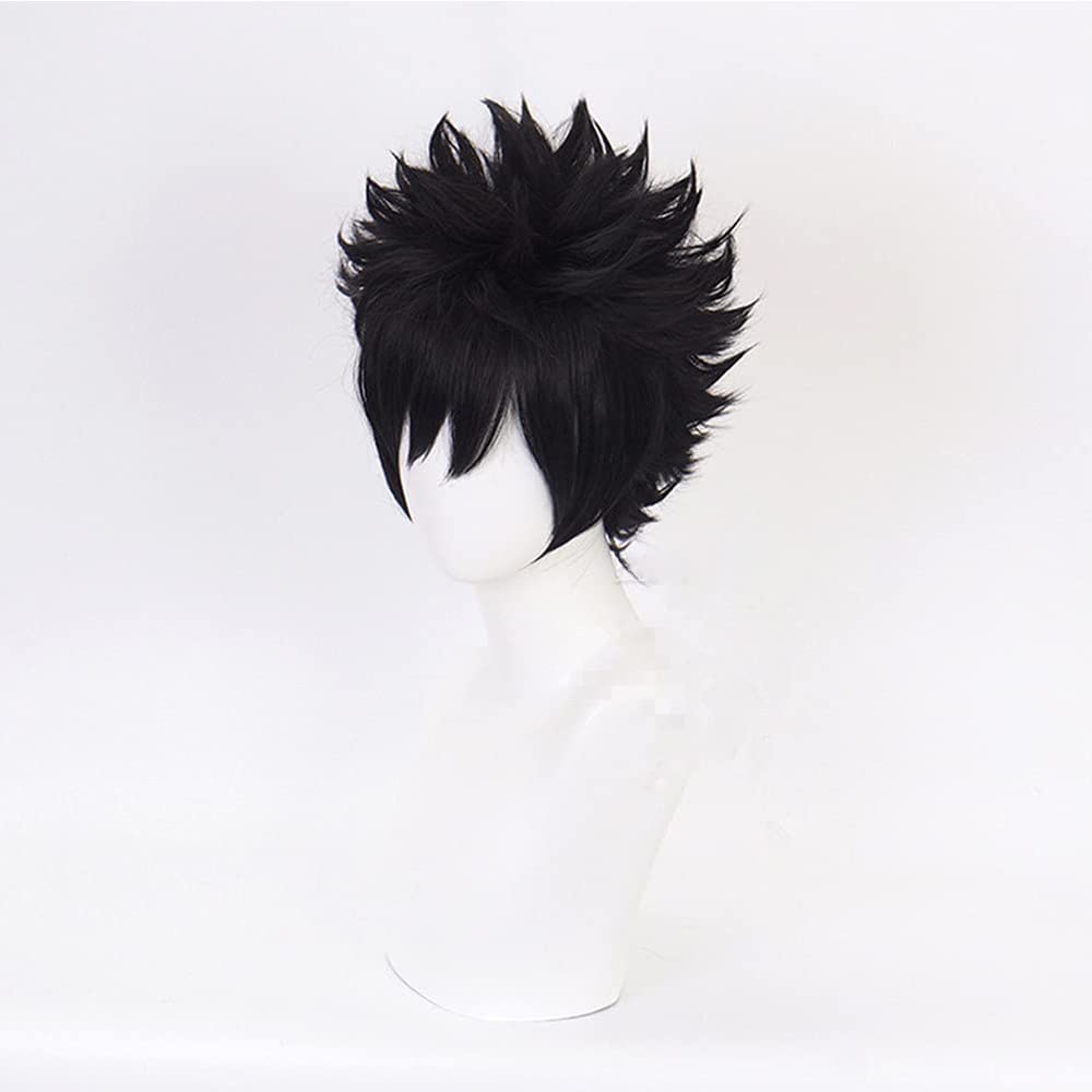 Black Short Messy Heat Resistant Synthetic Costume Hairs for Men Women Halloween Cos Anime Party Replacement Wigs - Image 3