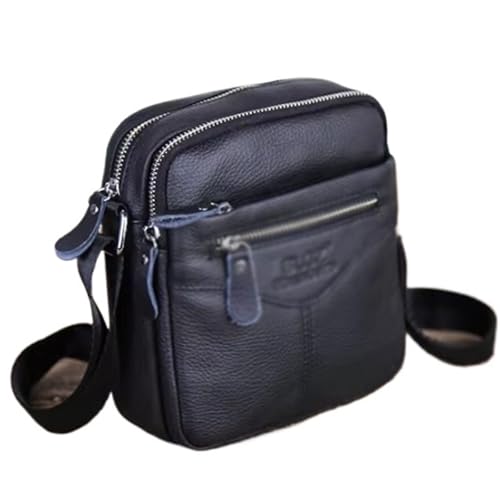 Mini Crossbody Messenger Bag, Leather, Business Sport Travel Multifunctional Shoulder Bag, Waterproof, for Men