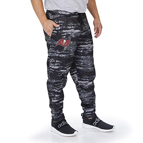 Officially Licensed Zubaz Men's NFL NFL Men's Poly Fleece Jogger, Tampa Bay Buccaneers, Size XX-Large
