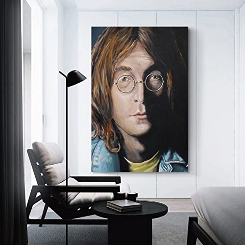 John Lennon (3) Poster vintage sur toile sans cadre pour décoration murale 60 x 90 cm - Les Beatles, Paul McCartney, John Lennon, RIngo Starr, George Harrison John Lennon (3) Poster vintage sur toile sans cadre pour décoration murale 60 x 90 cm – Image 4