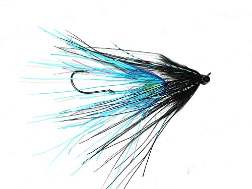 Aqua Flies Stu's Barred Ostrich Intruder - Blue/Black