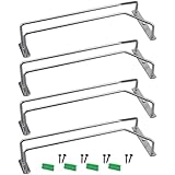 Toivexa ワイングラスラック 吊り下げ式 ステンレス製 脚付き グラスラック キャビネット下 グラスホルダー ワイングラスホルダー キャビネット キッチン バー用 4個 シルバー