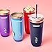 Zoku Instant Iced Coffee Maker, Reusable Beverage Chiller Cools Hot Beverages in Minutes Without Dilution, Portable 11-ounce Tumbler With Spill-resistant Lid and Straw, Teal