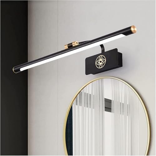Lampe frontale miroir noire pour salle de bain étanche et moderne