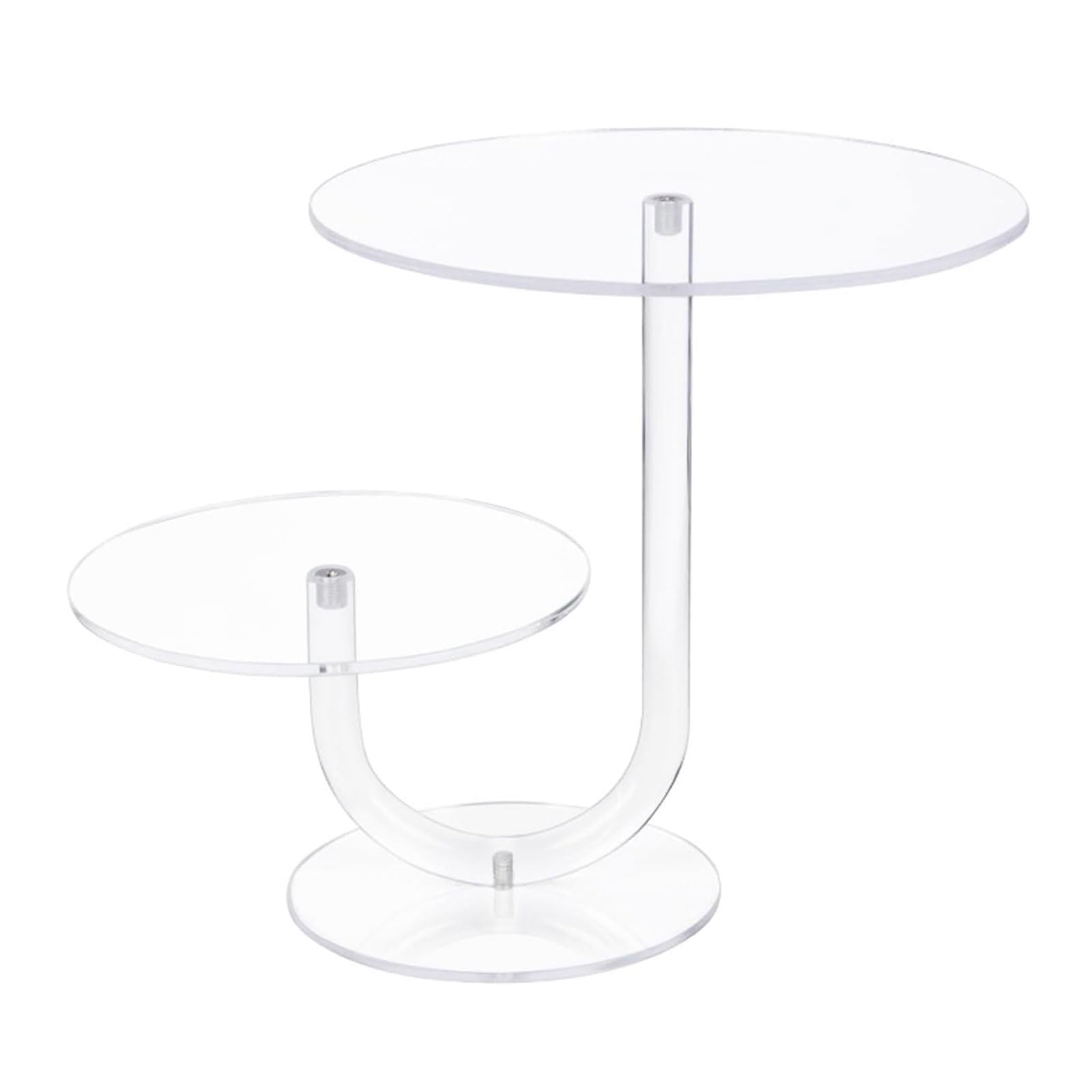 Tsophreniq 2 Tierd Cake Holder Acrylic Display Stand Cupcake Presentation Rack for Weddings and Parties Dessert Shelf Presentation Rack
