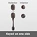 Kwikset Belleview Front Door Lock Handle and Deadbolt Set, Entry Handleset Exterior with Interior Door Knob, Venetian Bronze, Pick Resistant SmartKey Rekey Deadbolt Security, Brown