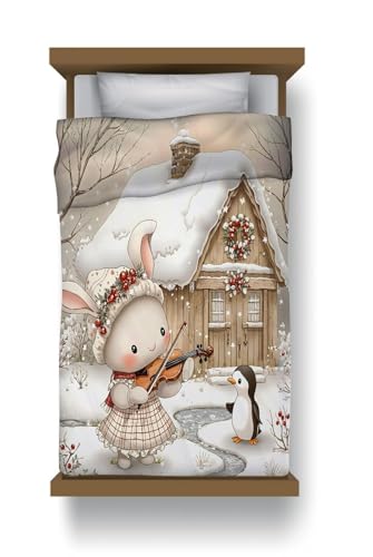 Image of Heavy 7D Digital Glace Cotton King Size Printed Flat Double Bedsheet, 90 inch x 100 inch Inch and 2 Pillow Cover Without Joint II (Multicolor12, Double)