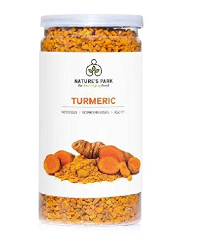 Image of Nature's Park Pure Premium Granulated Turmeric - All-Natural and Perfect for Cooking and Seasoning (Pet Jar) 140 gm