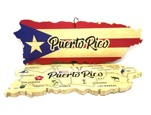 Tabla de cortar de madera con diseño Puerto Rico miniatura 6