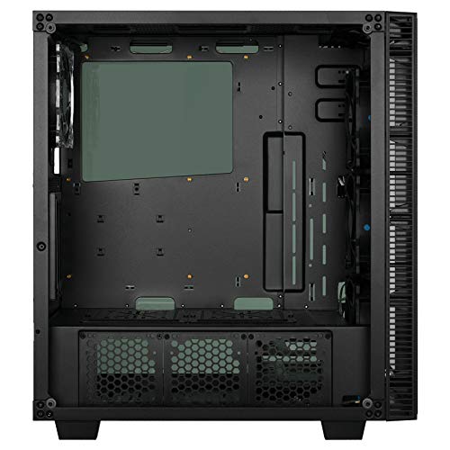 Rosewill Atx Mid Tower Gaming Pc Computer Case With Blue Led Fans, 360Mm Aio Water Cooling Radiator Support, 3 Sided Tempered Glass, Great Cable Management/Airflow - Cullinan Mx-Blue #TOP4