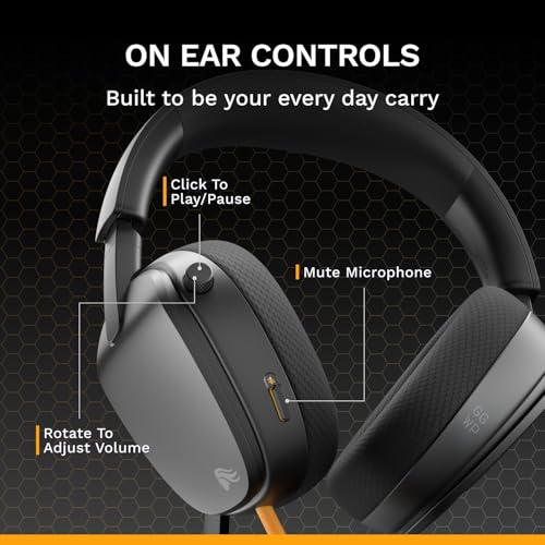 Glorious GHS Eternal 40mm Over-Ear Gaming Headset w/ Detachable Mic & 3.5mm (Black) - image 7