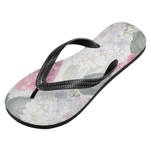Burbuja Hydrangeas Flip Flops for Women Men, Soft Thong Sandals Rubber Slippers for Pool Beach Essentials2