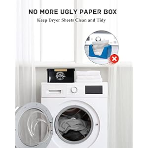 Dryer Sheet Holder Container for Laundry Room Organization, Farmhouse Laundry Organization and Storage, Metal Dryer Sheet Dispenser for Laundry Room Decor (Black) Dryer Sheet Holder Container for Laundry Room Organization Farmhouse Laundry Organization and Storage Metal Dryer Sheet Dispenser for Laundry Room Decor Black