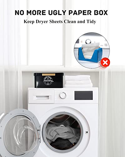 Dryer-Sheet-Holder-Container-for-Laundry-Room-Organization-Farmhouse-Laundry-Organization-and-Storage-Metal-Dryer-Sheet-Dispenser-for-Laundry-Room-Decor-Black Dryer Sheet Holder Container for Laundry Room Organization Farmhouse Laundry Organization and Storage Metal Dryer Sheet Dispenser for Laundry Room Decor Black