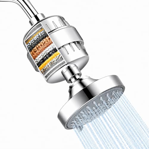 Image of Hallstatt 20 Stage Showerhead Filter | 5 Spray Modes, Water Saving Design, Reduce Hair Fall, Protects Skin, Remove Chlorine and Harmful Chemicals