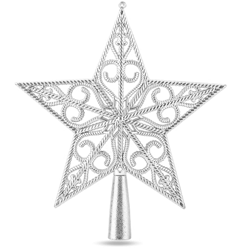 Stern Silber Christbaumspitze Baumspitze Spitze Aufstecker für...