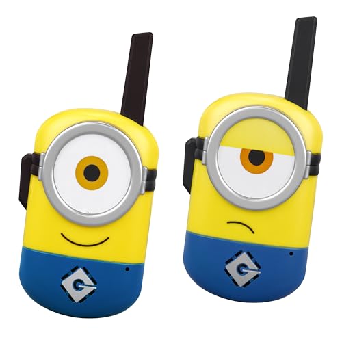 eKids Minions Walkie Talkies for Kids Inspired by Despicable Me 4, Indoor and Outdoor Toys for Fans of Minions Toys