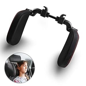 Migimi Auto Kopfstütze Nackenstütze, Höheneinstellbar Kopfstützkissen mit Teleskopstange für Autositz Unterstützung auf…