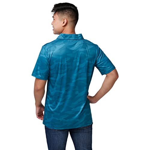 FOCO Men's NFL Team Logo Camo Color Polyester Polo Short Sleeve Shirt3