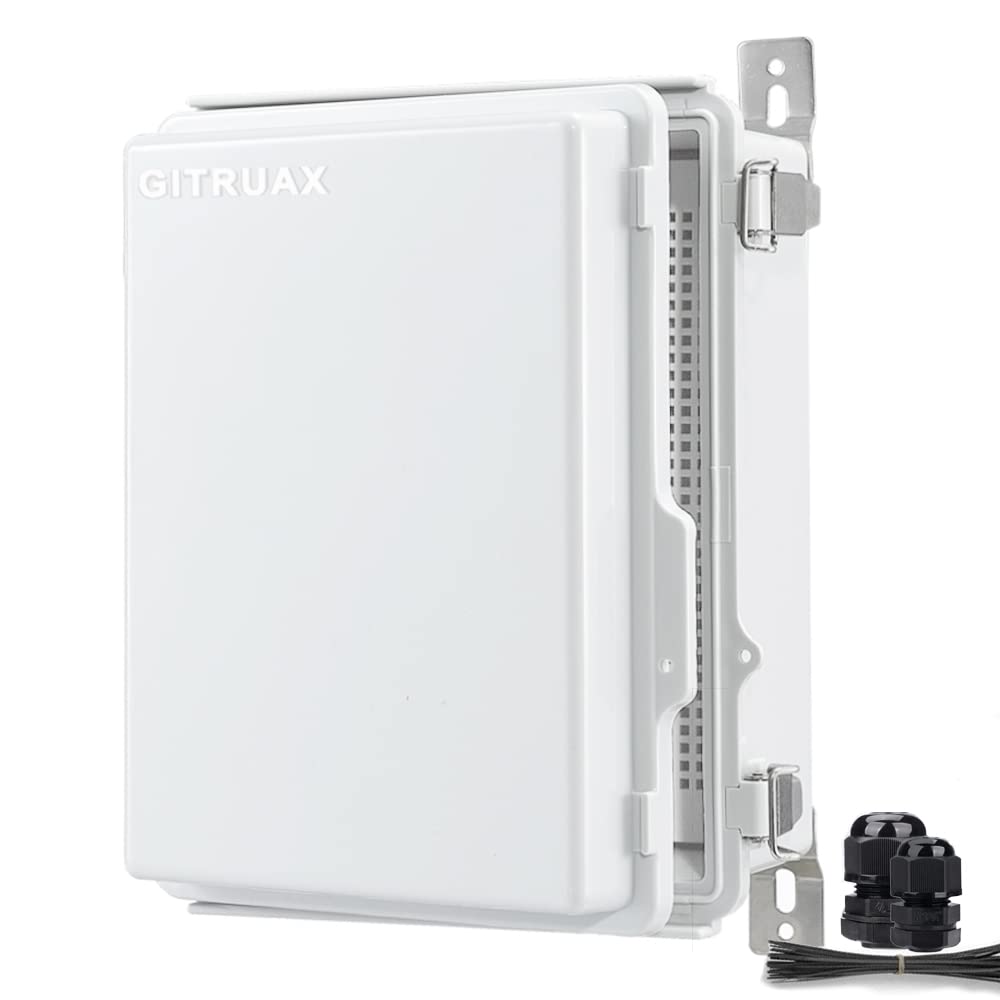 Waterproof Electrical Enclosure Box ip67 Outdoor Junction Box Plastic ABS and Project Box (Grey,8.7"×6.7"x4.4")