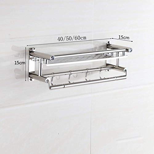 Porte-serviettes inox 50 cm pour libérer l'espace douche encombré