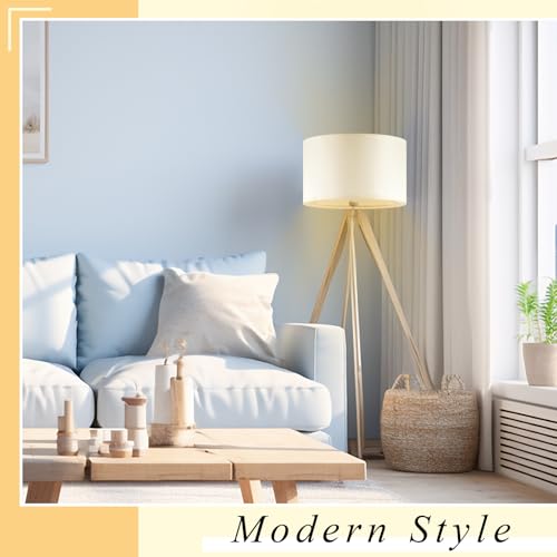 Weewooday 1 Set Fabric Lampshade for Ceiling Lights, Table Lamps and Floor Lamps, with E27 to E14 Adapter Ring, Modern Linen Lamp Shades for Living Room, Bedroom, Home Decoration(10 Inch,Beige) - Image 6