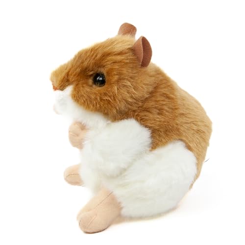 Teddys Rothenburg Kuscheltier Goldhamster 13 cm sitzend braun-weiß Plüschtier Stofftier Hamster
