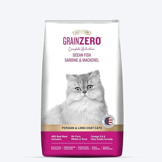 Grain Zero Signature Grain Zero Ocean Fish Sardine & Mackerel Persian & Long Coat Cat Dry Food - 7 Kg, All Life Stages (B0D6G2YNLG) Amazon Price History, Amazon Price Tracker