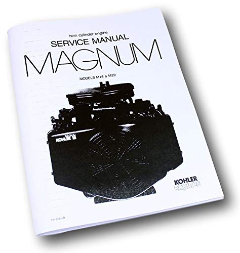 Service Repair Manual for Kohler Magnum M18 M20 Twin Cylinder Gas Engine Shop Book