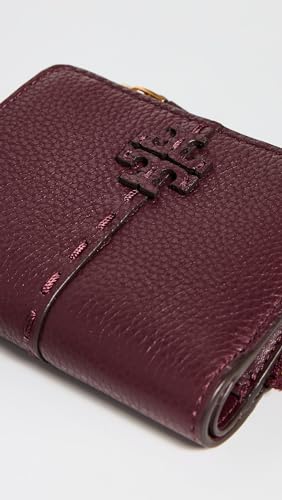 Tory Burch Women's McGraw Textured Bi-Fold Wallet, Wine, Red, One Size4