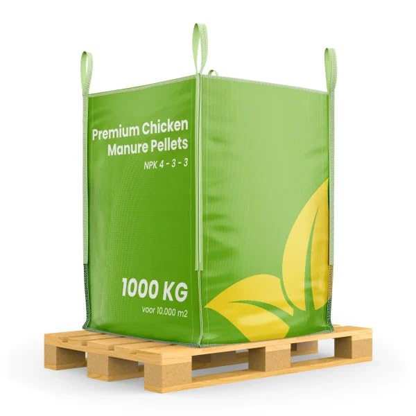 Premium-Hühnermistpellets (Großer Beutel 1000 Kg - 10.000 M2) - Hühnermist - Düngemittel - Organischer Dünger - Güllegranulat Für Den Garten - Npk 4-3-3 - Reich An Kalium Und Phosphat - Organifer