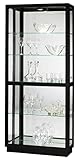Howard Miller Jayden III Curio Cabinet for Living Room & Dining Room - Hand-Rubbed Gloss Black Glass Display Cabinet with Lock for Collectibles, Trophies and Decor, Bedroom Storage Cabinet