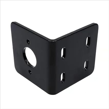 Black 755 770 775 795 885 895 Motor Mounting Bracket with Screws, Alloy Steel L-Shape Fixed Seat, DC Geared Motor Holder