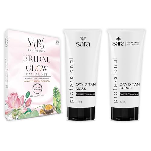 SARA Bridal Glow Facial Kit With D-TAN® Scrub & Mask Pack | Perfe...