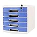 Armarios para llaves Archivador Escritorio Hospital información de clasificación Caja de Almacenamiento portátil Equipos de Oficina de Gran Capacidad (Color : Blue, Size : 29.5 * 39.4 * 32.5cm)