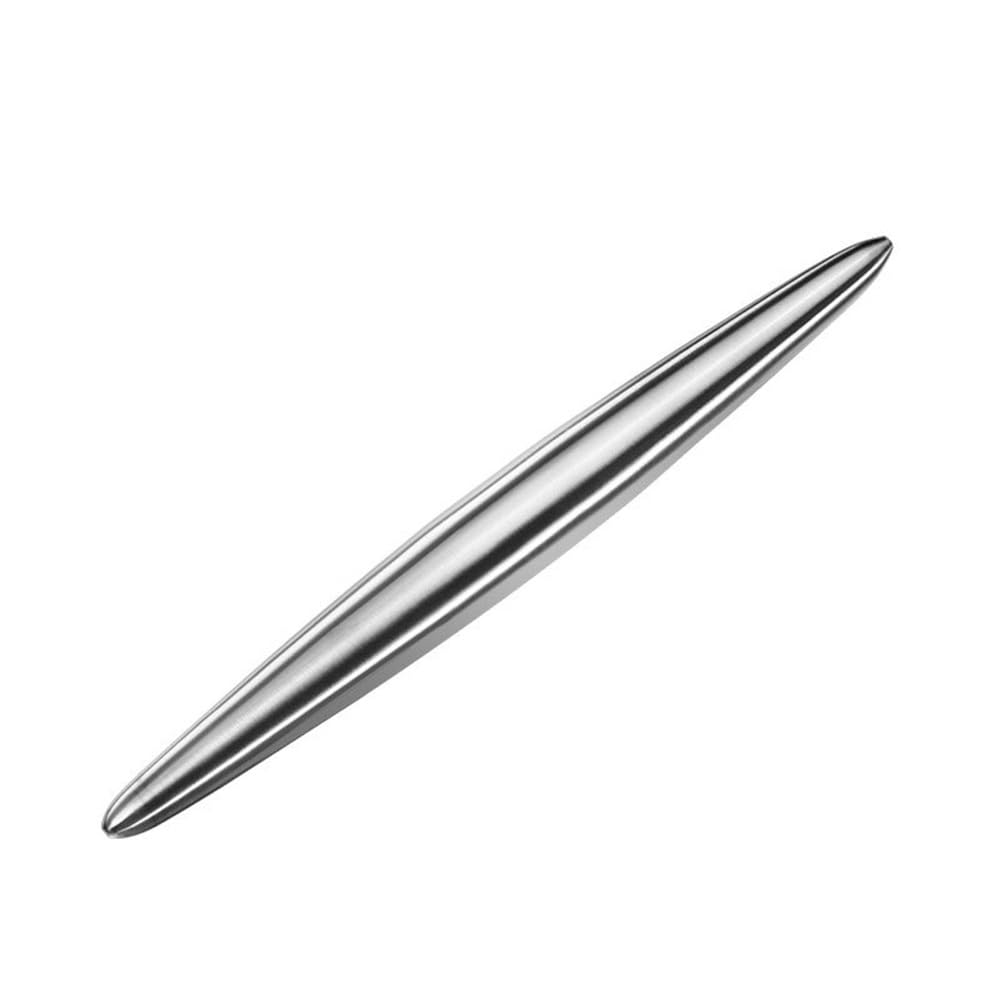 Rouleau De Cuisine Outils de cuisson de rouleau à pâtisserie d'acier inoxydable de cuisine à la maison (Color : Silver, Size : 24.2x2.5cm)