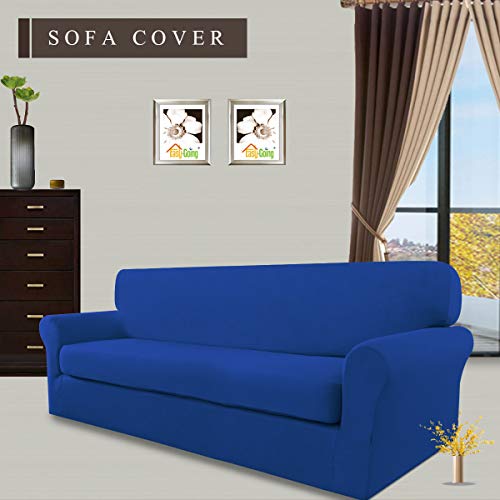 Image of Easy-Going 2 Pieces Stretch Oversized Couch Sofa Slipcover Washable
