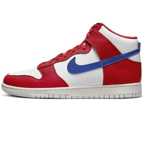 NIKE Dunk High Retro Scarpe da Ginnastica Uomo, White University Red Sail Game Royal, 46 EU