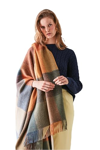 100% Baby Alpaca Wool Shawl Wraps for Men and Women - Origins Unisex Soft Warm Winter Large Throw Scarf
