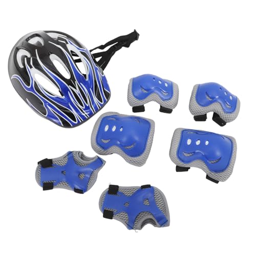 SOESFOUFU Skating Protective Gear Set Helmet Knee Pads Elbow Pads Wrist Guards for Boys and Girls Adults