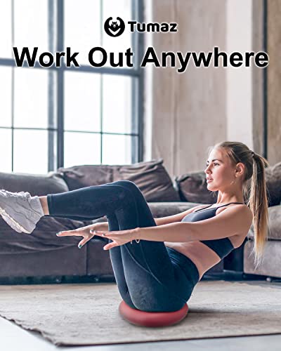 Image of Tumaz Wobble Cushion - Wiggle Seat to Improve Sitting Posture & Stay Focused for Sensory Kids, Balance Disc to Core Strength & Flexible Seating [Extra Thick Balance Board, Pump Included Wobble Board]