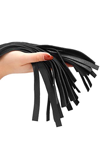 Shots Ouch! Pain - Heavy Metal Ball Flogger Softy Leather - Black - Afbeelding 4