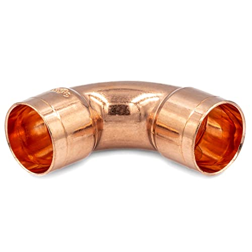 Kupfer Lötfitting DVGW Winkel 90° Innengewinde-Innengewinde 18 mm für Wasser-, Heizungs- und Gasinstallationen