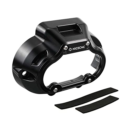 Nicecnc Black Transparent Transmission Side Cover Compatible With Harley Flhr 1Fbc Road King 2017-20,Flhx 1Kbc Street Glide/Fltrx 1Khc Road Glide/Freewheeler 2017-2020,See Fitment #TOP29