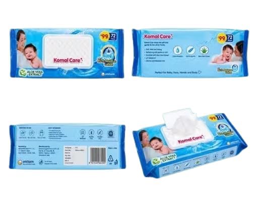 Premium Baby Wet Wipes Pack of 3 (216 Wipes) | Aloe Vera Moisturizing Baby Wipes | Alcohol Free, Paraben Free | Gentle Cleansing Wipes for Babies, Kids, Home, Travel & Daily Use-picture-51