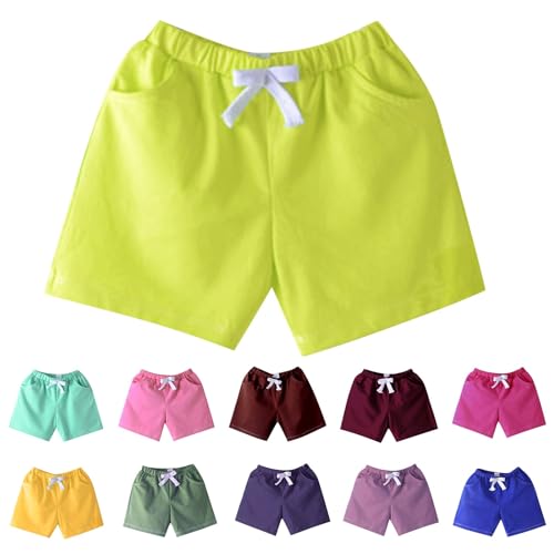 Toddler Baby Boy Shorts Drawstring Elastic Waist Pull On Jogger Shorts Cotton Girls Summer Casual Cargo Pants Solid